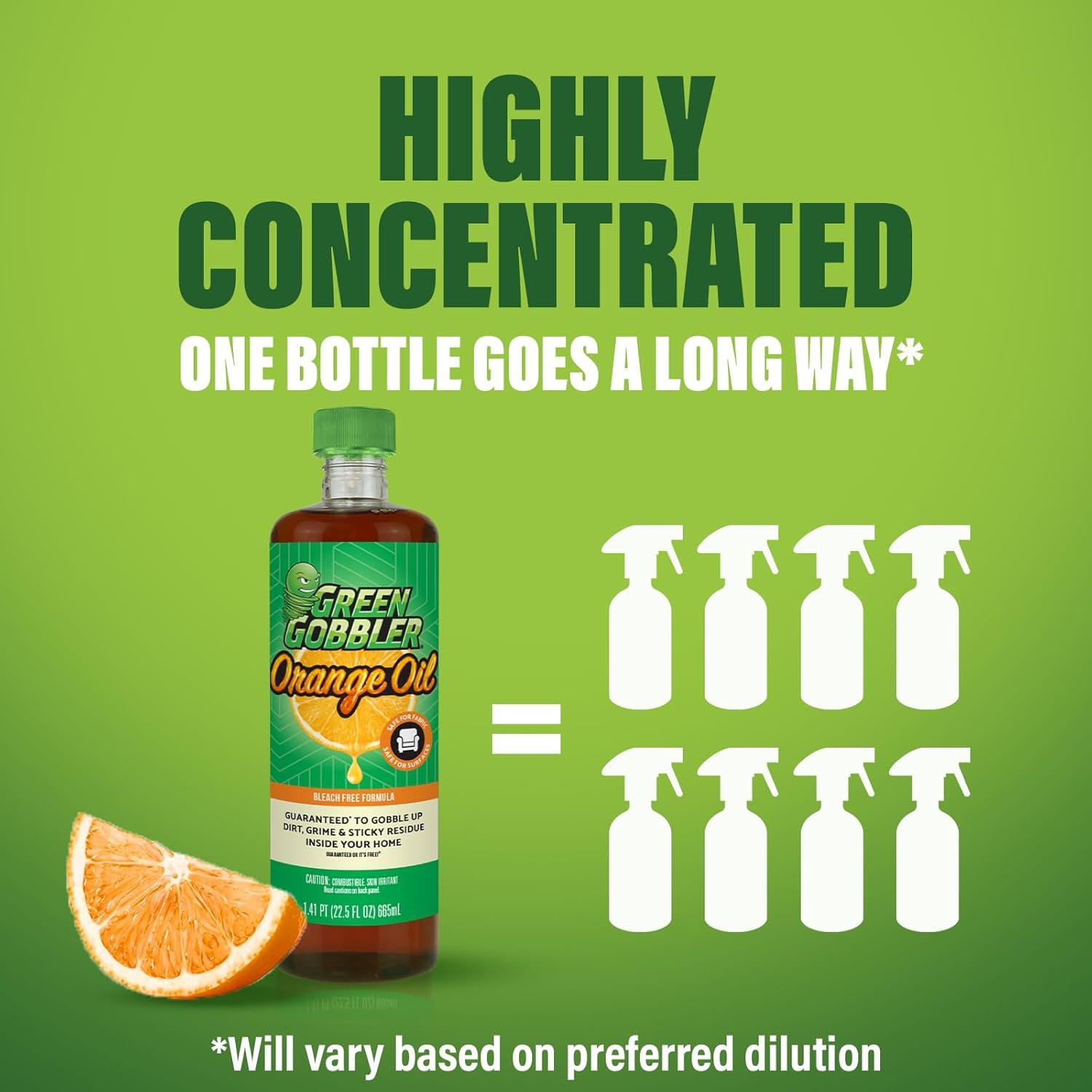 imageGreen Gobbler Cold Pressed Orange Oil Concentrate  225 oz DLimonene MultiPurpose Home and Outdoor Cleaner 2 PACK225 Fl Oz Pack of 2
