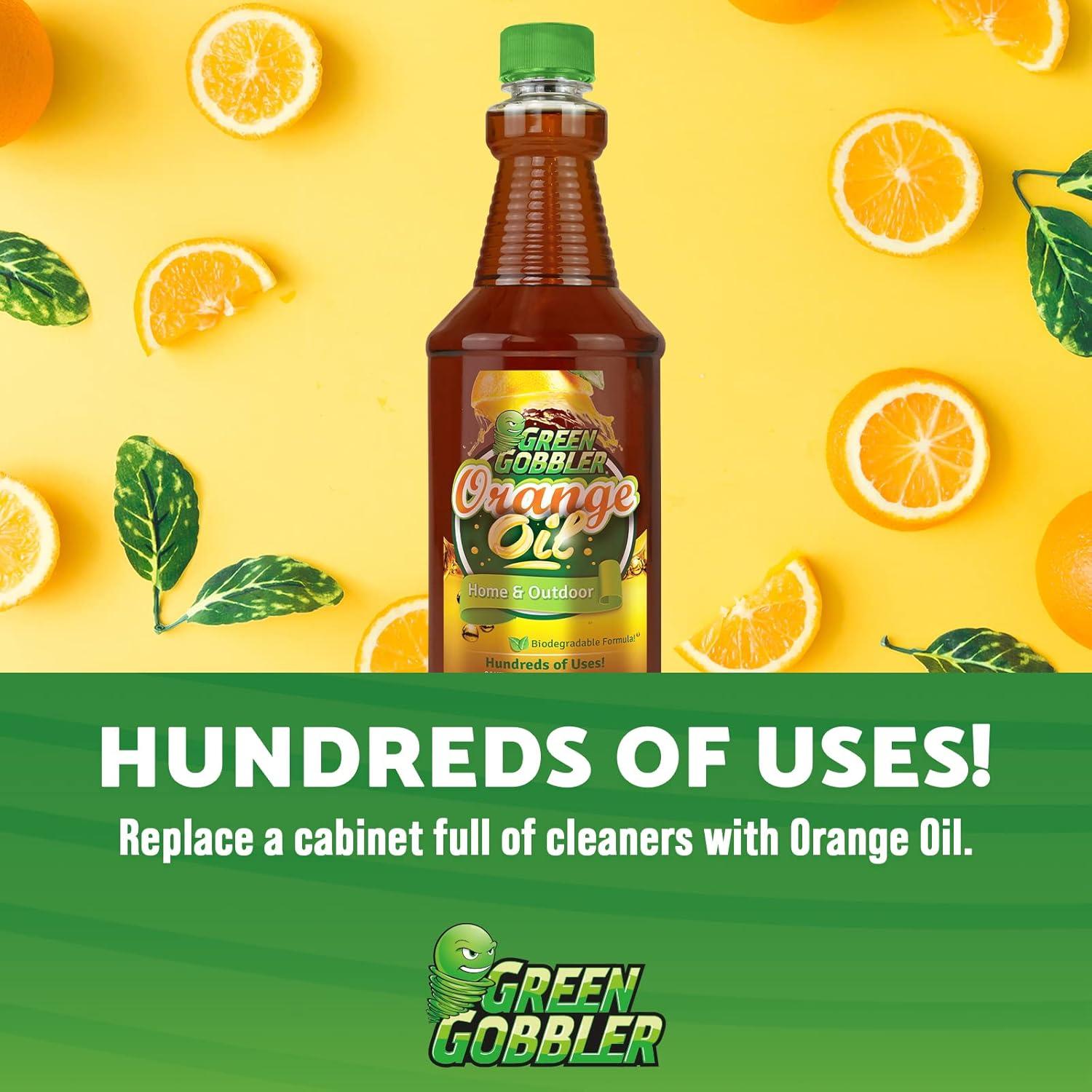 imageGreen Gobbler Cold Pressed Orange Oil Concentrate  225 oz DLimonene MultiPurpose Home and Outdoor Cleaner 2 PACK32 Fl Oz Pack of 2