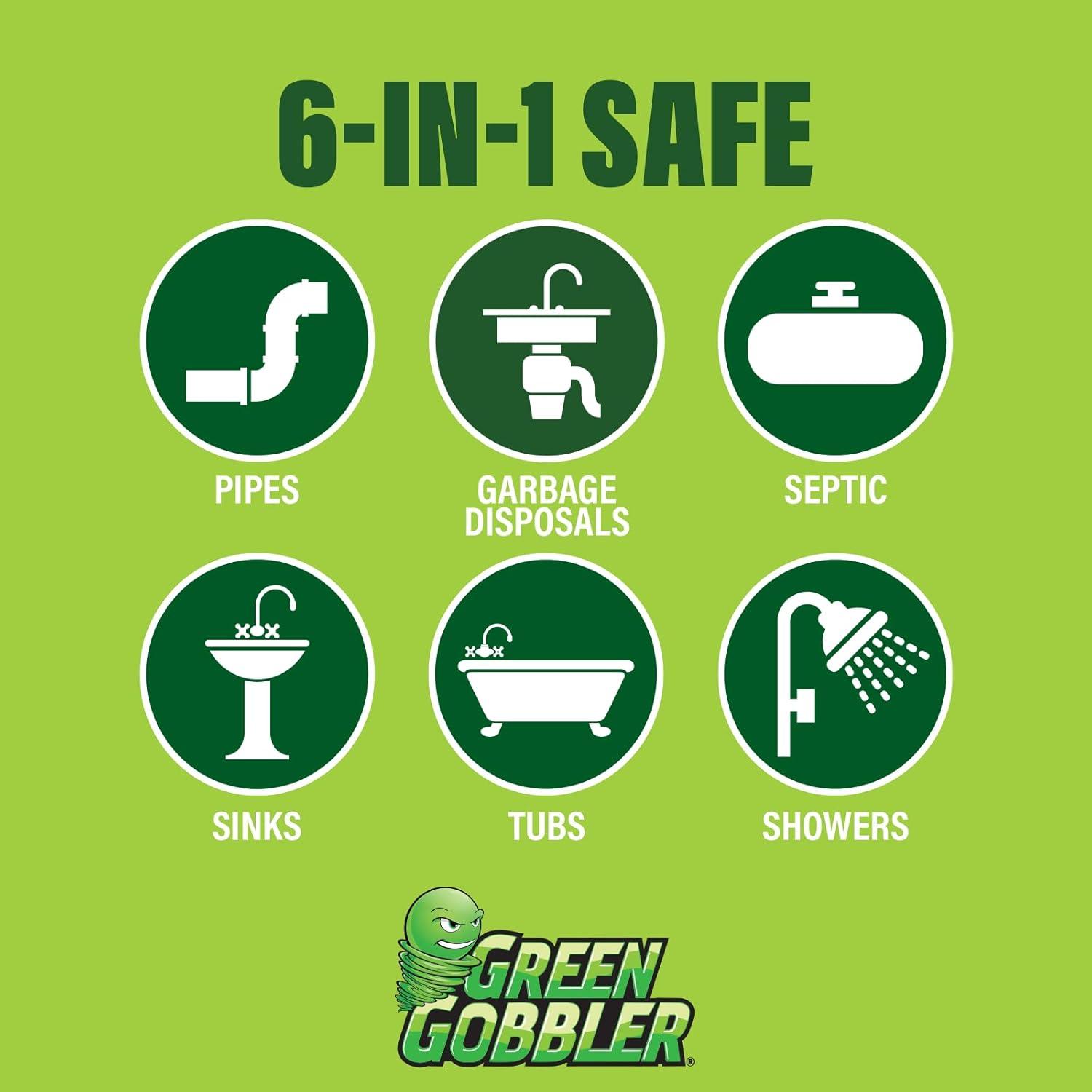 imageGreen Gobbler Fruit Fly Goodbye Gel Drain Treatment  Killer Flies ampamp Eliminator 1 Gallon1 Gallon