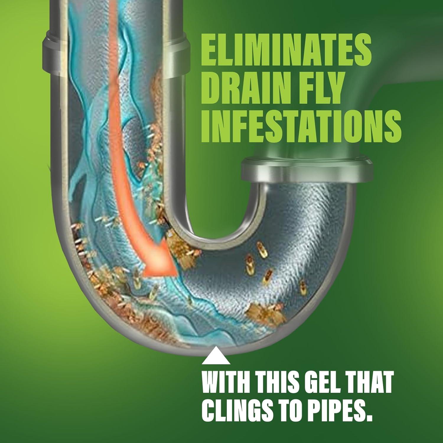 imageGreen Gobbler Fruit Fly Goodbye Gel Drain Treatment  Killer Flies ampamp Eliminator 1 Gallon1 Gallon