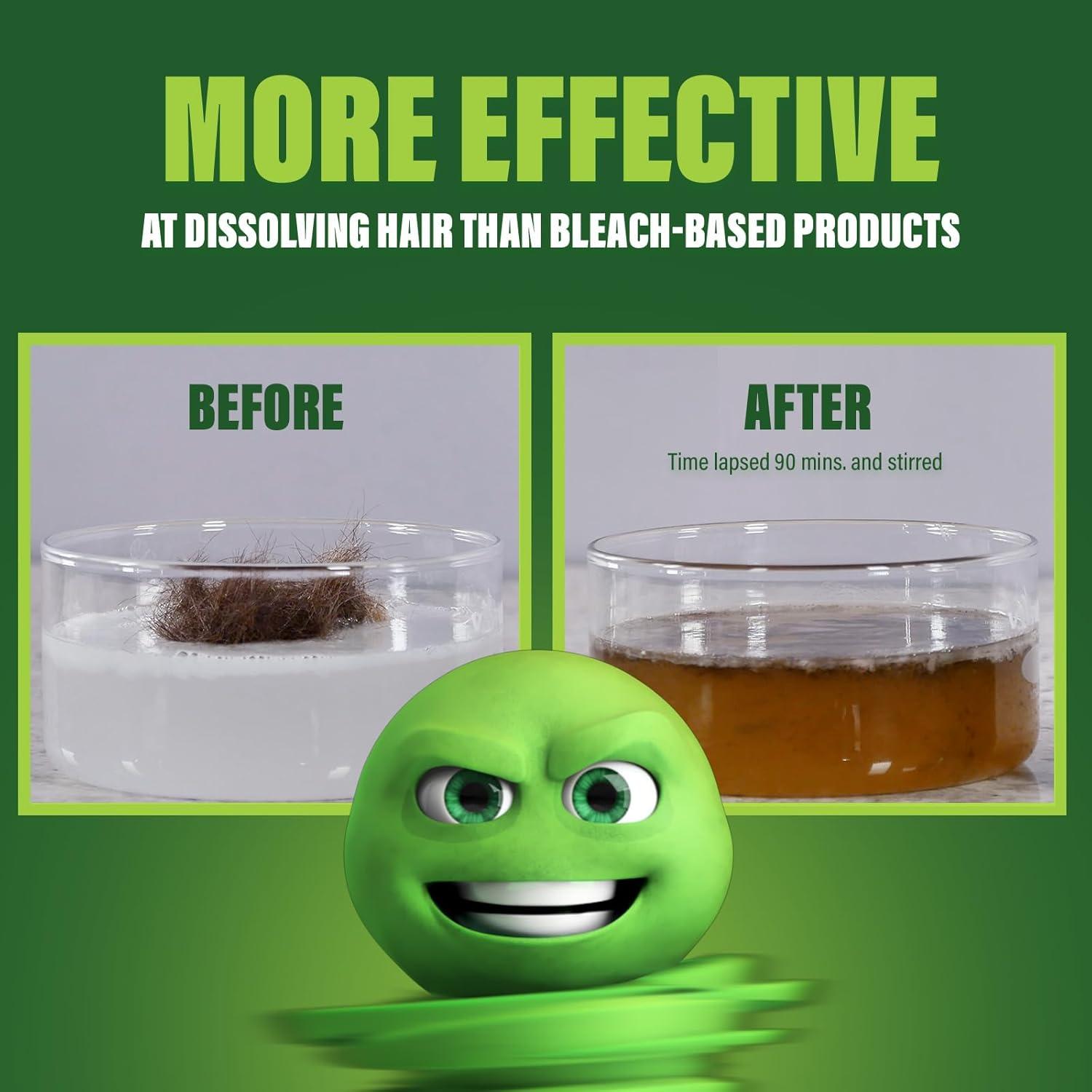 imageGreen Gobbler Liquid Hair Drain Clog Remover ampamp Cleaner For Toilets Sinks Tubs  Septic Safe 2 Pack2 Pack