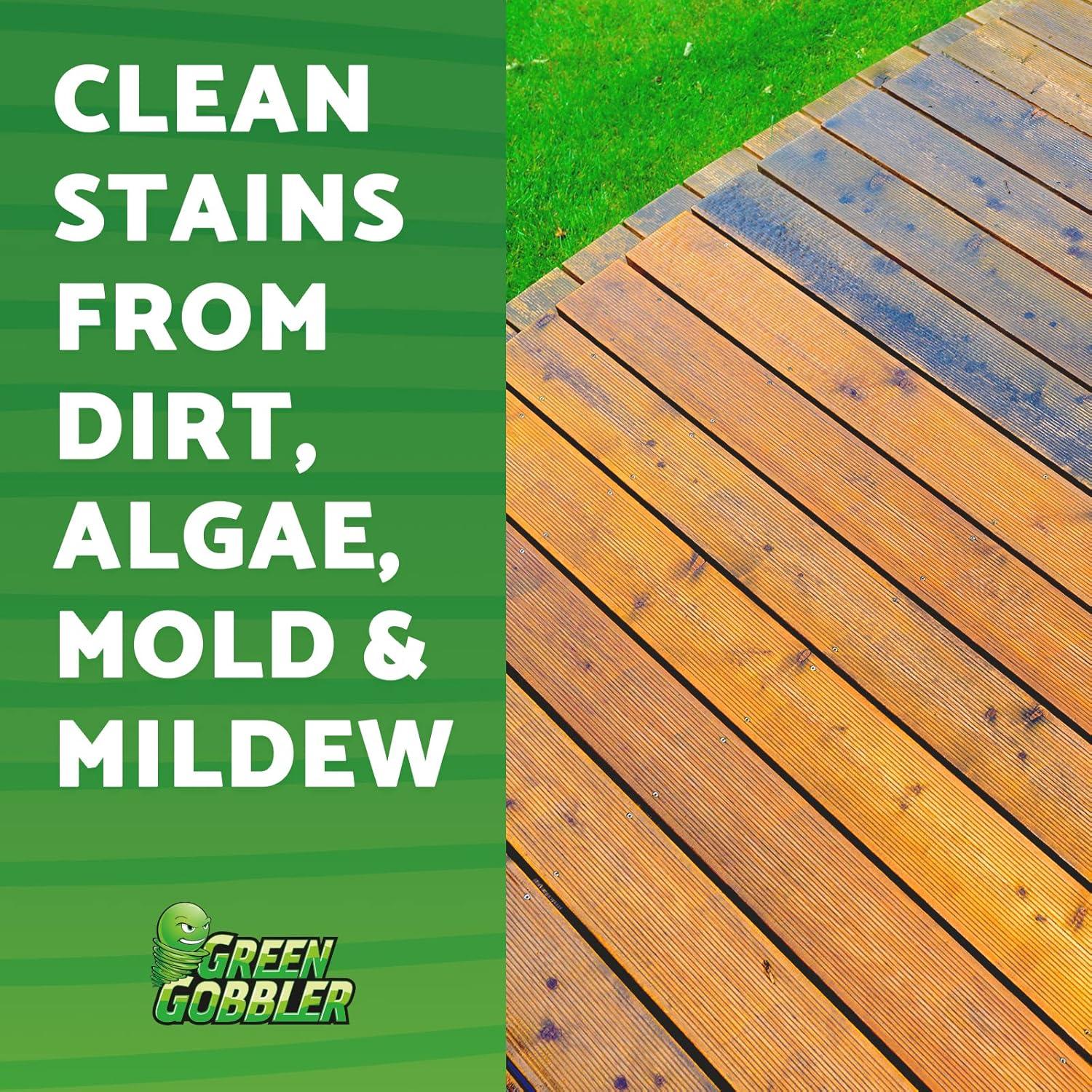 imageGreen Gobbler Outdoor Cleaner Concentrate  Mold ampamp Mildew Stain Remover  Safe for Siding Brick Concrete Wood ampamp More  PhosphateFree Low Salt Formula Safe Near Plants 1 Gallon  2 Pack