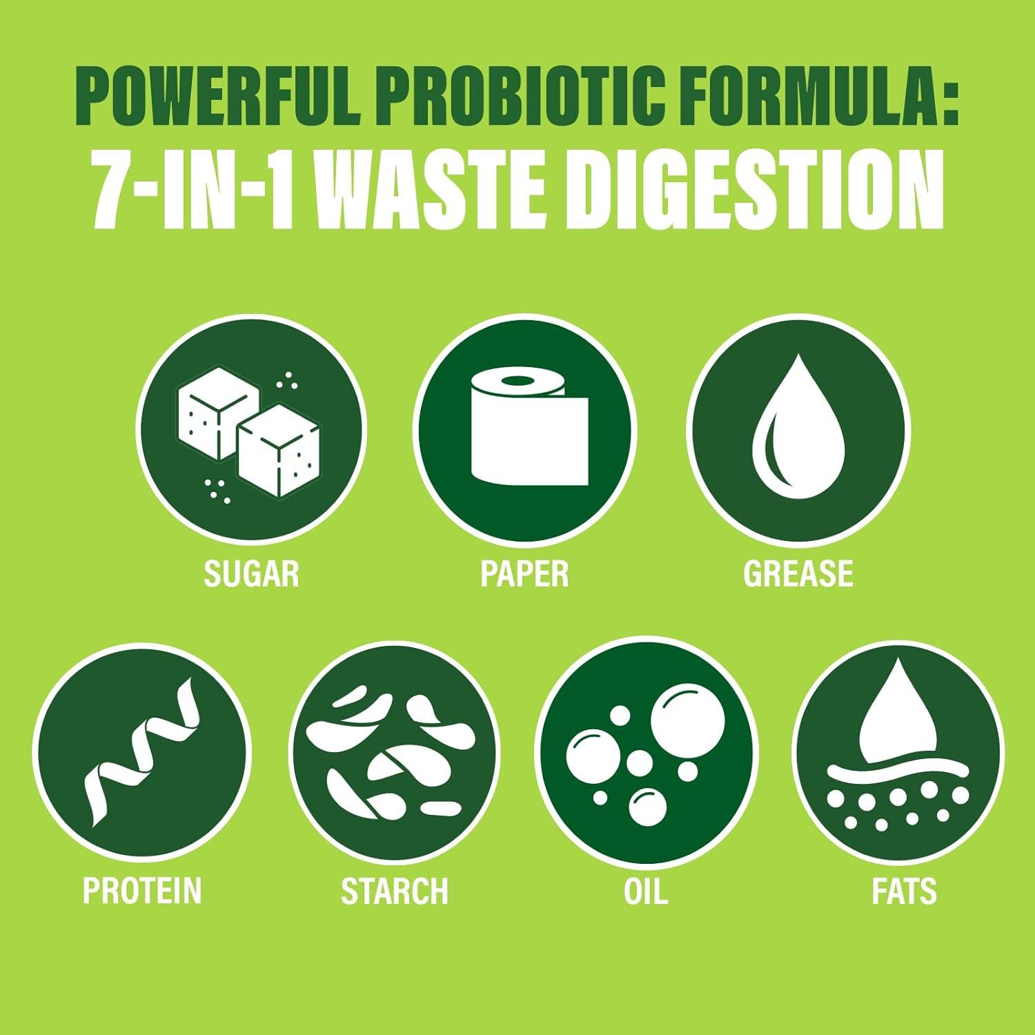 imageGreen Gobbler Septic Tank Treatment Liquid  Natural Enzymatic ampamp Biodegradable Formula  Safe for Septic Systems Pipes ampamp Plumbing  2 Month Supply