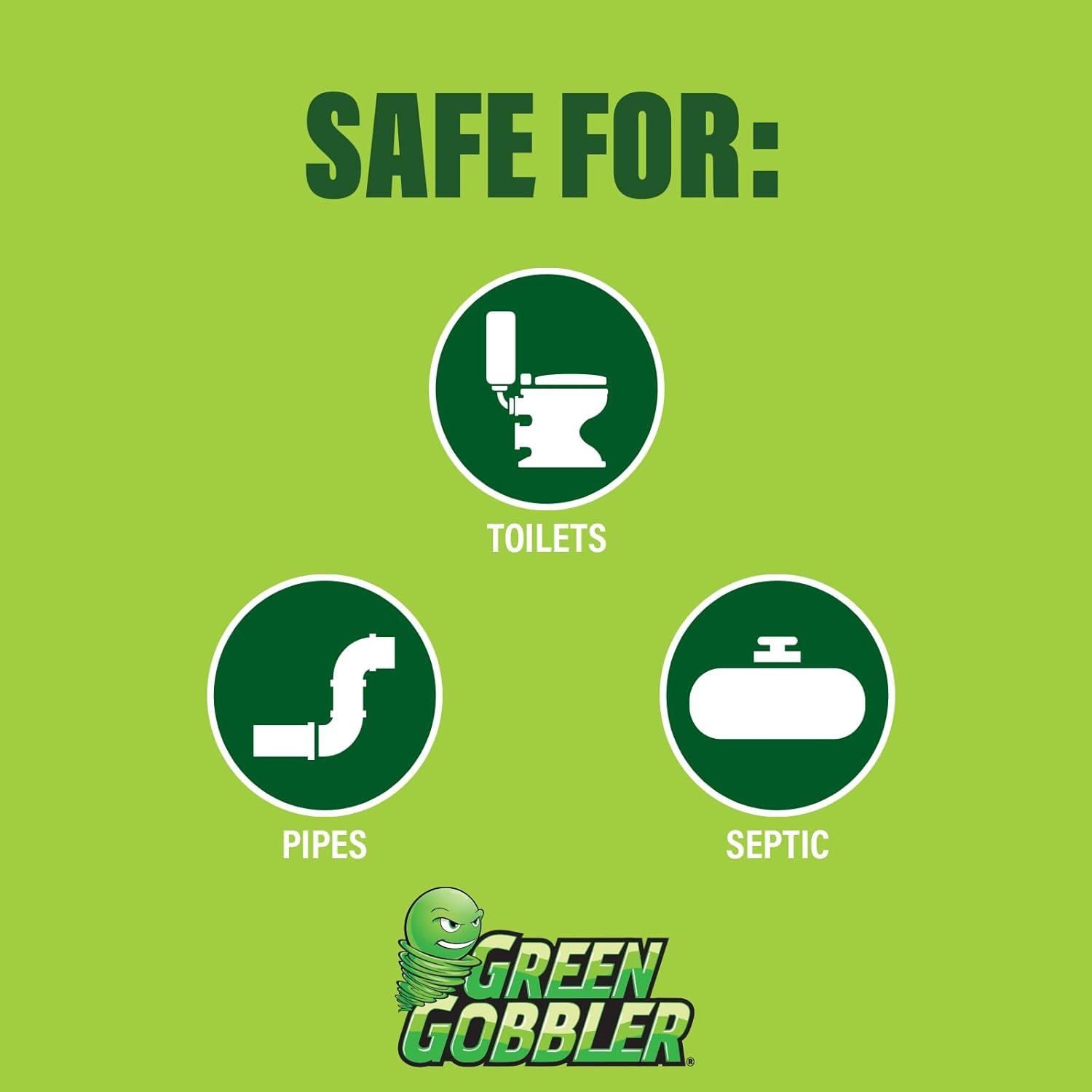 imageGreen Gobbler Septic Tank Treatment Liquid  Natural Enzymatic ampamp Biodegradable Formula  Safe for Septic Systems Pipes ampamp Plumbing  2 Month Supply