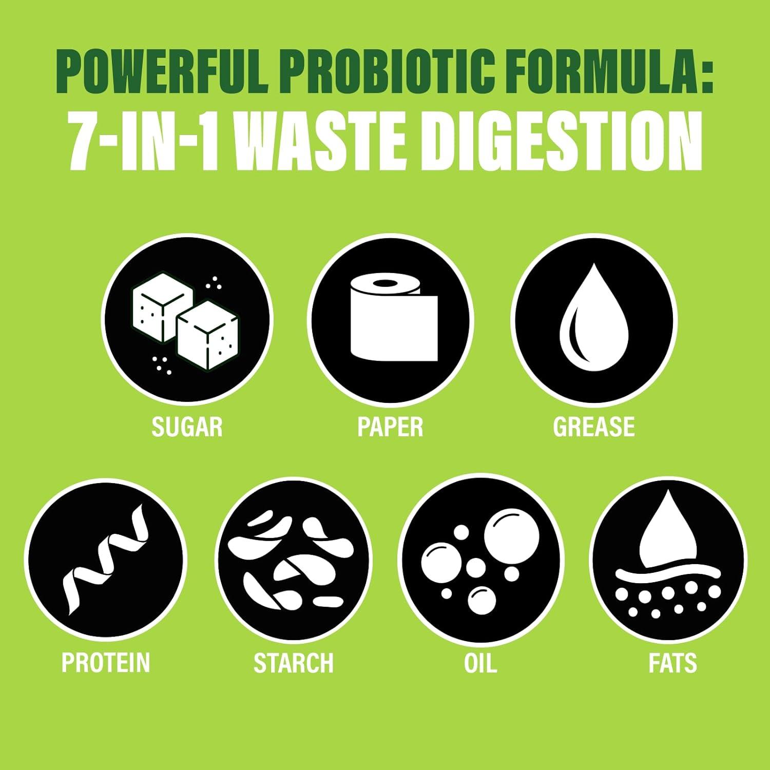 imageGreen Gobbler Septic Tank Treatment Powder  7 in 1 Waste Digestion  4 Month Supply