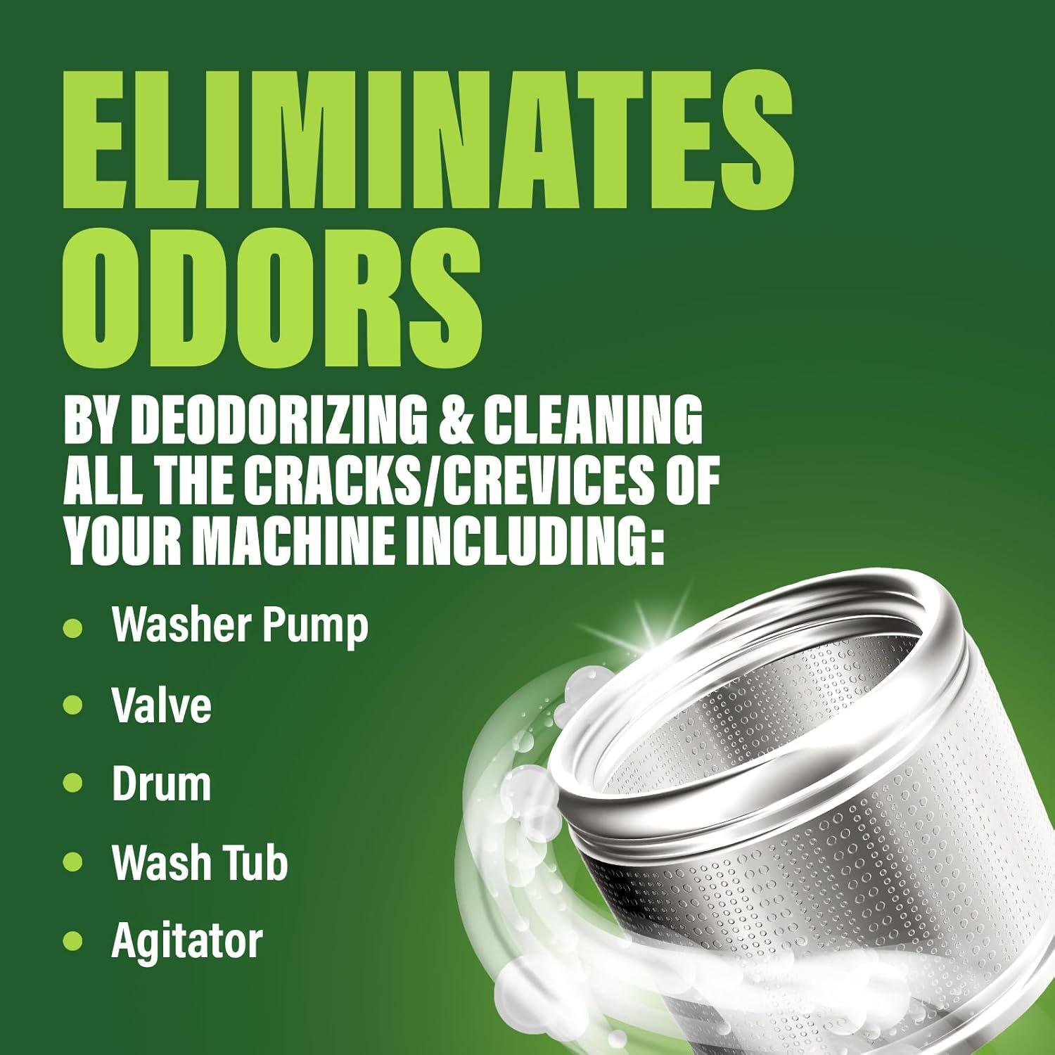 imageGreen Gobbler Washing Machine Cleaner Tablets with Pipe Clean Technology Deodorizer  Front ampamp Top Load Washer  28 Count