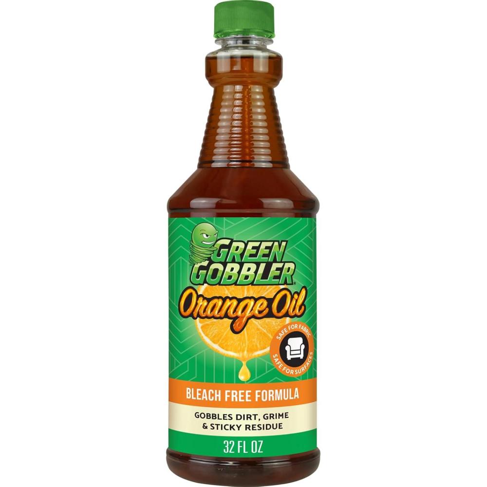 imageGreen Gobbler AllNatural Cold Pressed Concentrated Orange Oil for Home and Outdoor MultiPurpose Cleaning Hundreds of Uses 32 oz