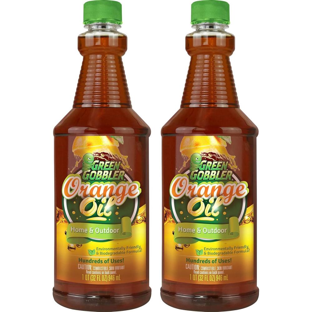 imageGreen Gobbler Cold Pressed Orange Oil Concentrate  225 oz DLimonene MultiPurpose Home and Outdoor Cleaner 2 PACK32 Fl Oz Pack of 2
