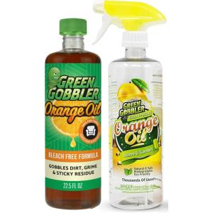 imageGreen Gobbler Cold Pressed Concentrated Orange Oil for Home and Outdoor MultiPurpose Cleaning Hundreds of Uses 32 oz With Spray Bottle Included
