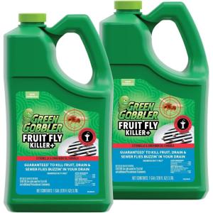 imageGreen Gobbler Fruit Fly Goodbye Gel Drain Treatment  Killer Flies ampamp Eliminator 1 Gallon2 Gallon