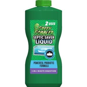 imageGreen Gobbler Septic Tank Treatment Liquid  Natural Enzymatic ampamp Biodegradable Formula  Safe for Septic Systems Pipes ampamp Plumbing  2 Month Supply