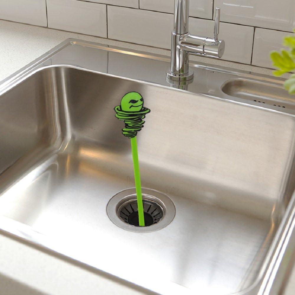 imageGreen Gobbler Hair Grabber Drain Snake  5 Pack Great for Sink ampamp Shower Clogs