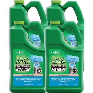 imageGreen Gobbler Enzyme Drain Cleaner  Controls Foul Odors ampamp Breaks Down Grease Paper Fat ampamp Oil in Sewer Lines Septic Tanks ampamp Grease Traps  1 Gallon4 Gallon