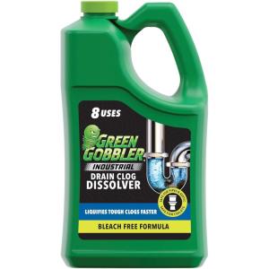 imageGreen Gobbler Industrial Strength Grease and Hair Drain Clog Remover  Drain Cleaner Gel  Safe for Pipes Toilets Sinks Tubs Drains ampamp Septic Systems  1 Gallon