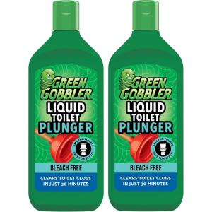 imageGreen Gobbler Liquid Toilet Plunger  Clog Remover  Safe for Toilets and Septic  2 Pack12 Fl Oz Pack of 2